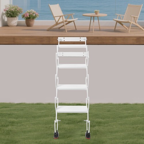 Attic Loft Pull Down Ladder 4 Step Wall Mounted Retractable Folding Stairs 39.4"