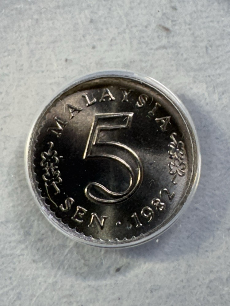1982 Malaysia 5 Sen Graded MS 66 by ANACS