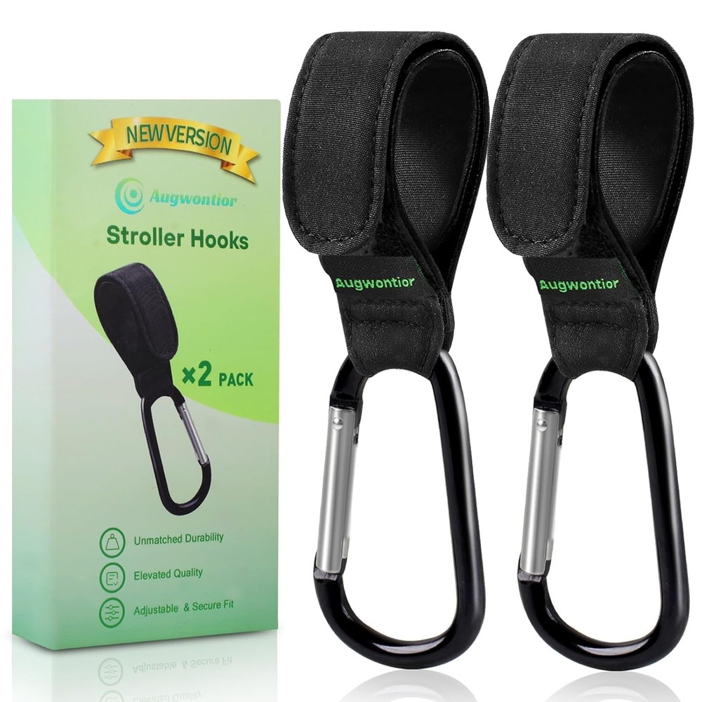 Durable Adjustable Stroller Hooks for Diaper Bags - Lightweight & Versatile