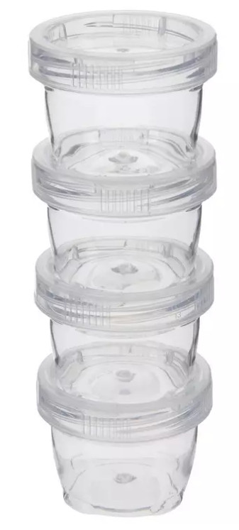 Clear Stackable Storage Jars - Sew-Ology Interlocking Craft Containers - New