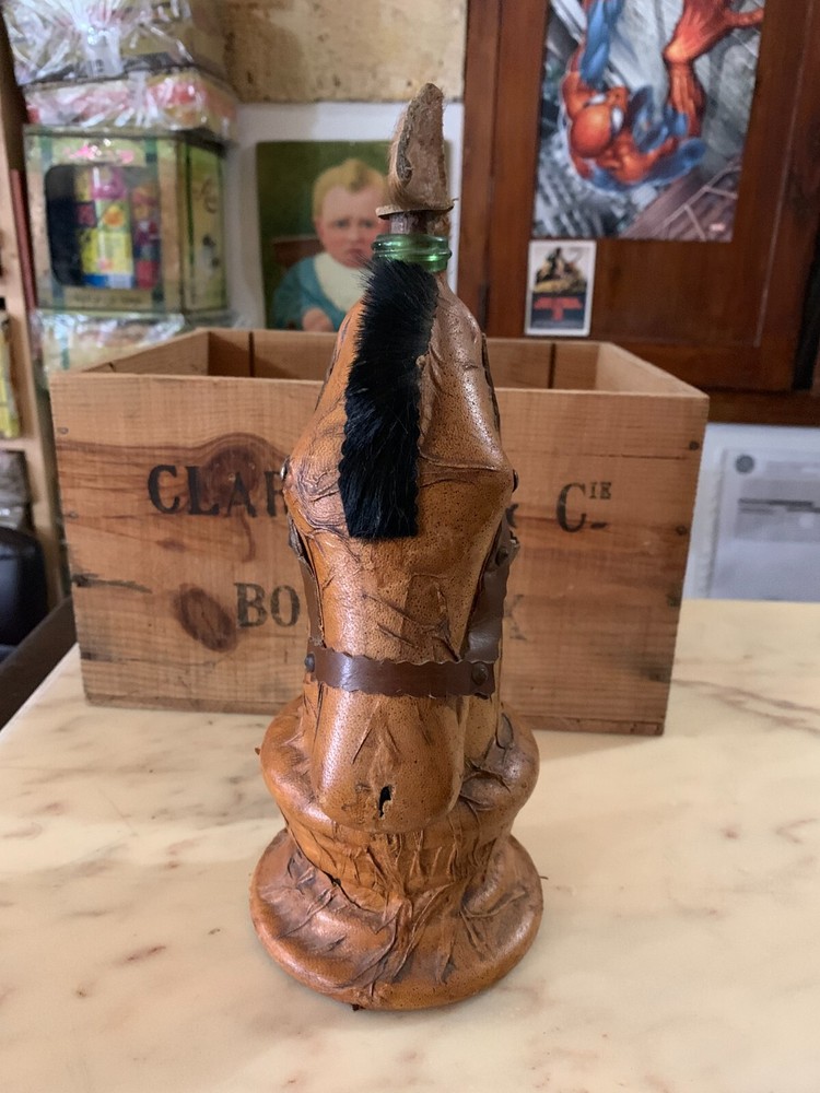 VINTAGE HORSE HEAD BOTTLE 29 CM