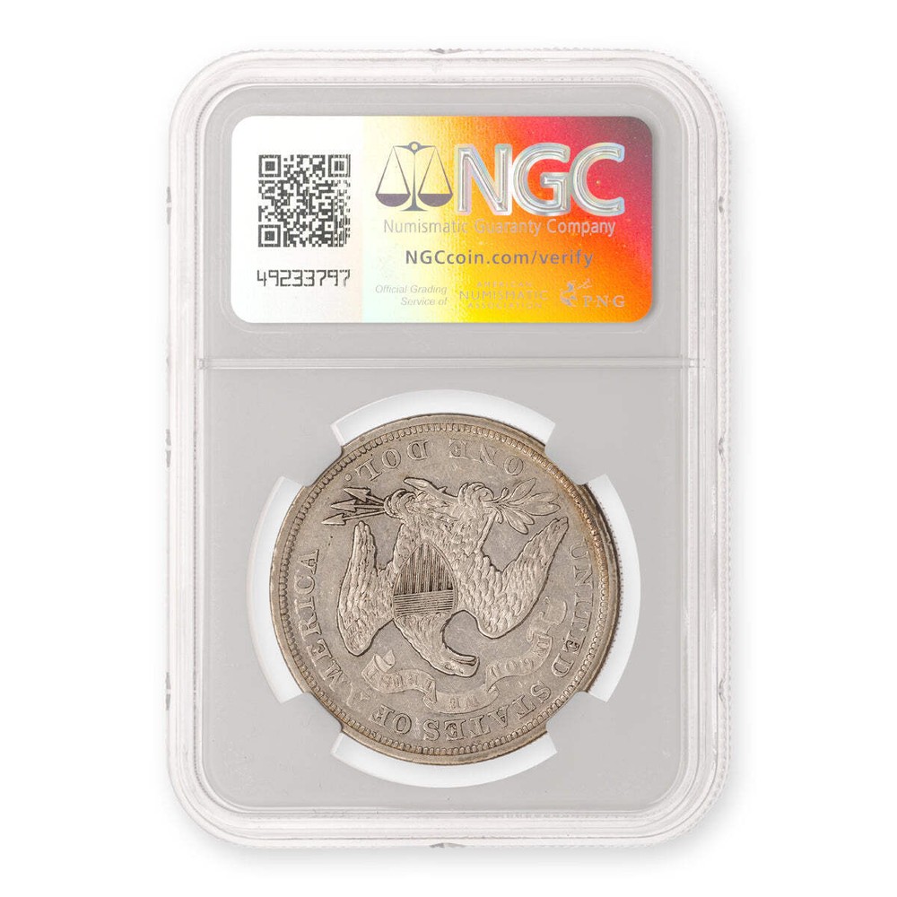 US $1 1872 Liberty Seated NGC EF-40