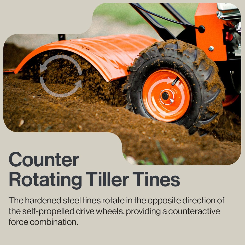 SuperHandy Rear Tine Tiller - Engine