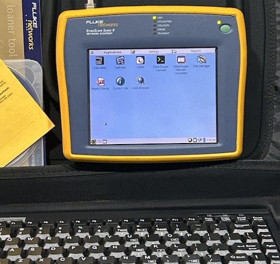 Fluke EtherScope Series II , Network Assistant ES2-PRO-I W/Case,charge&keyboard