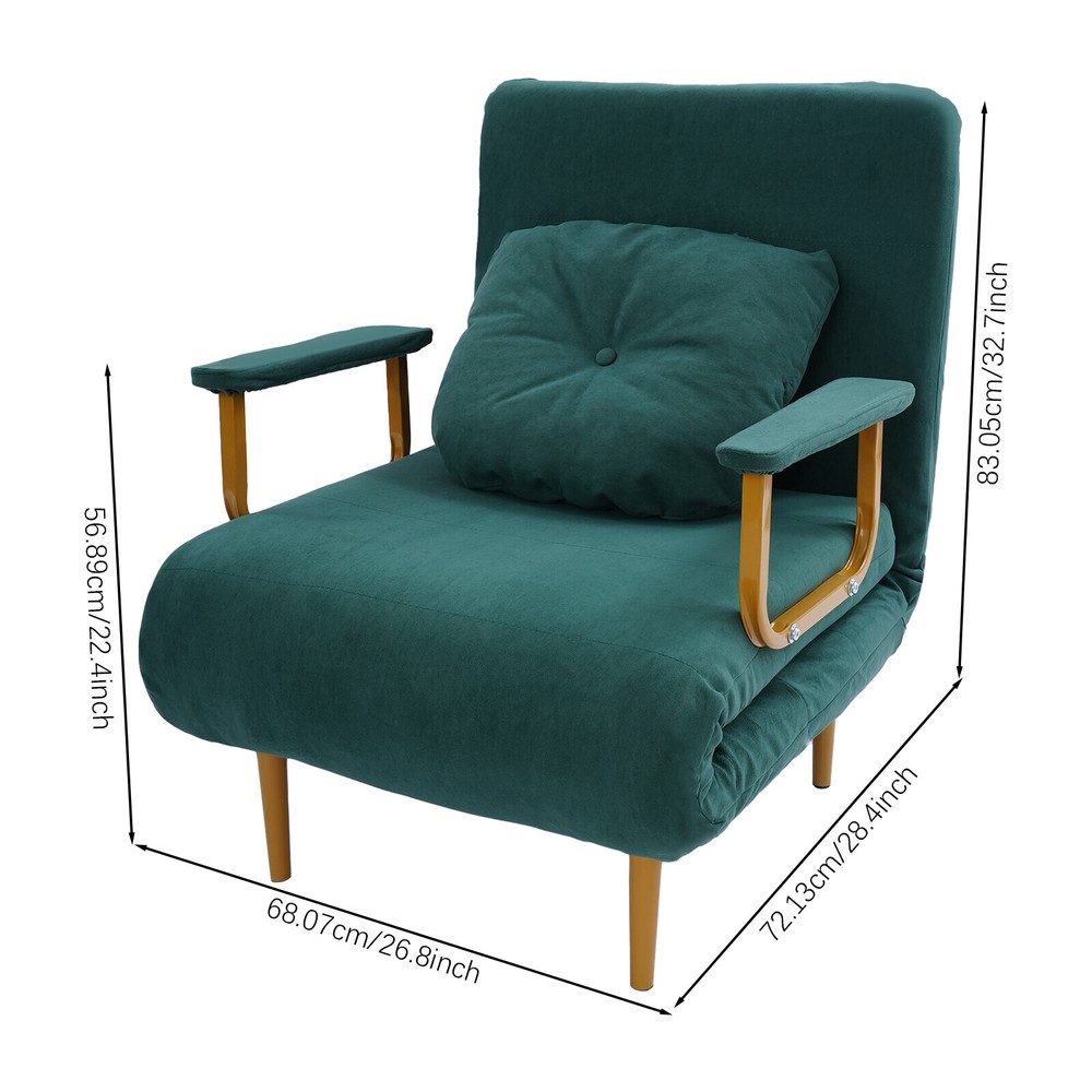 Convertible Sofa Bed with Adjustable Backrest and Stylish Design