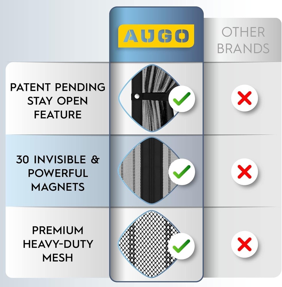 Self Sealing Mesh Door - Easy Install, Kid Friendly