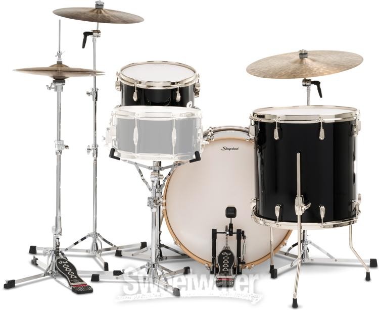 Slingerland Studio King 3-piece Shell Pack - Del Norte Black Lacquer