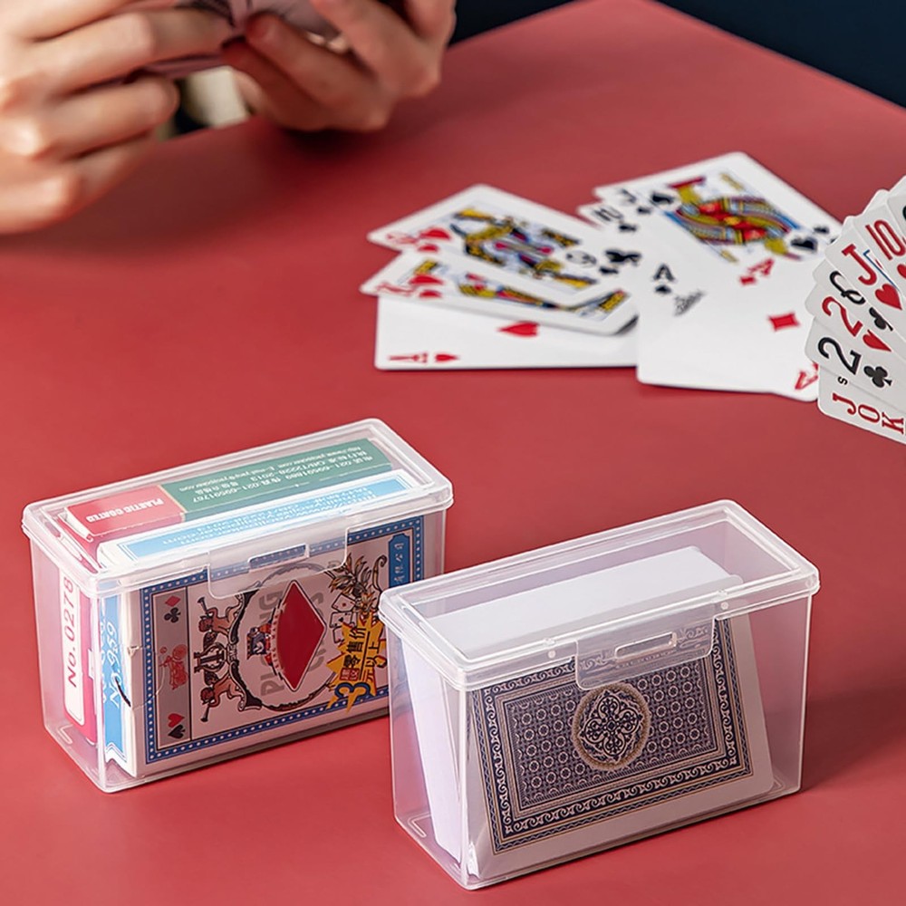 8 Pcs Blank Playing Card Case Storage Box, Empty Flash Card Deck Holder Case ...