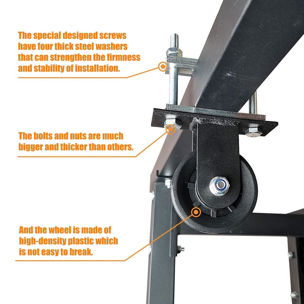 KORIKAHM Power Rack Pulley Attachment, LAT Pulldown Machine - Cable & Weight ...