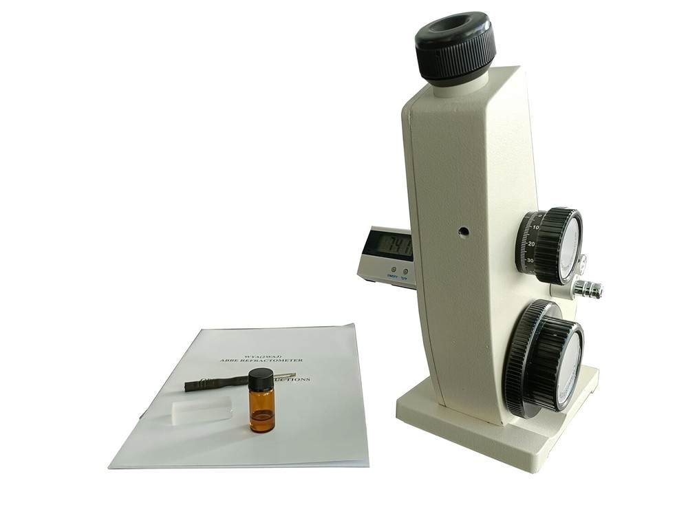Abbe Refractometer Monocular Refractometer with Range 1.3000-1.7000nD Brix 0-95%