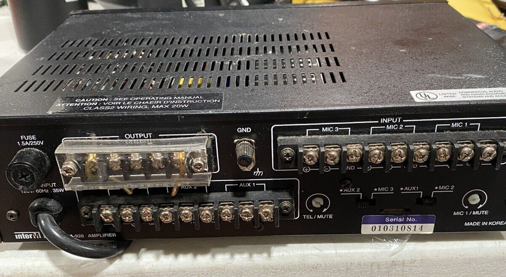 InterM PA-935 AMPLIFIER *TURNS ON*