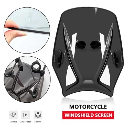 Suitable for motorcycle accessories windshield windshield universal black
