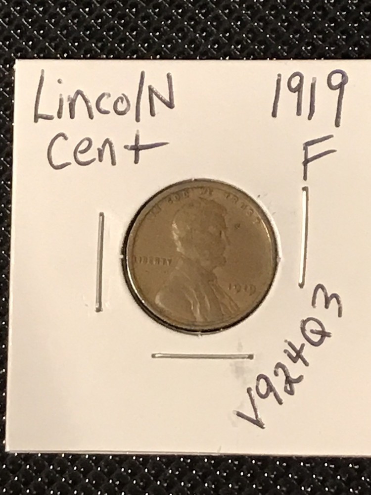 1919 Lincoln Cent  F