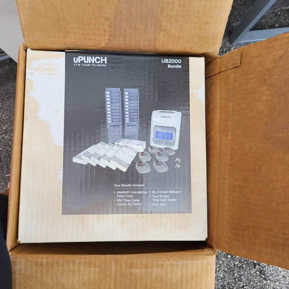 UPunch™ UB2000 Electronic Calculating Punch Card Time Clock Bundle