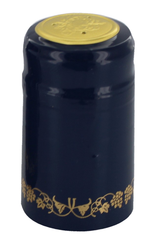 Home Brew Ohio Blue With Gold Grapes PVC Shrink Capsules 30 count