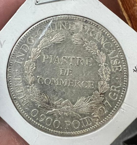 FRENCH INDO-CHINA SILVER PIASTRE 1921
