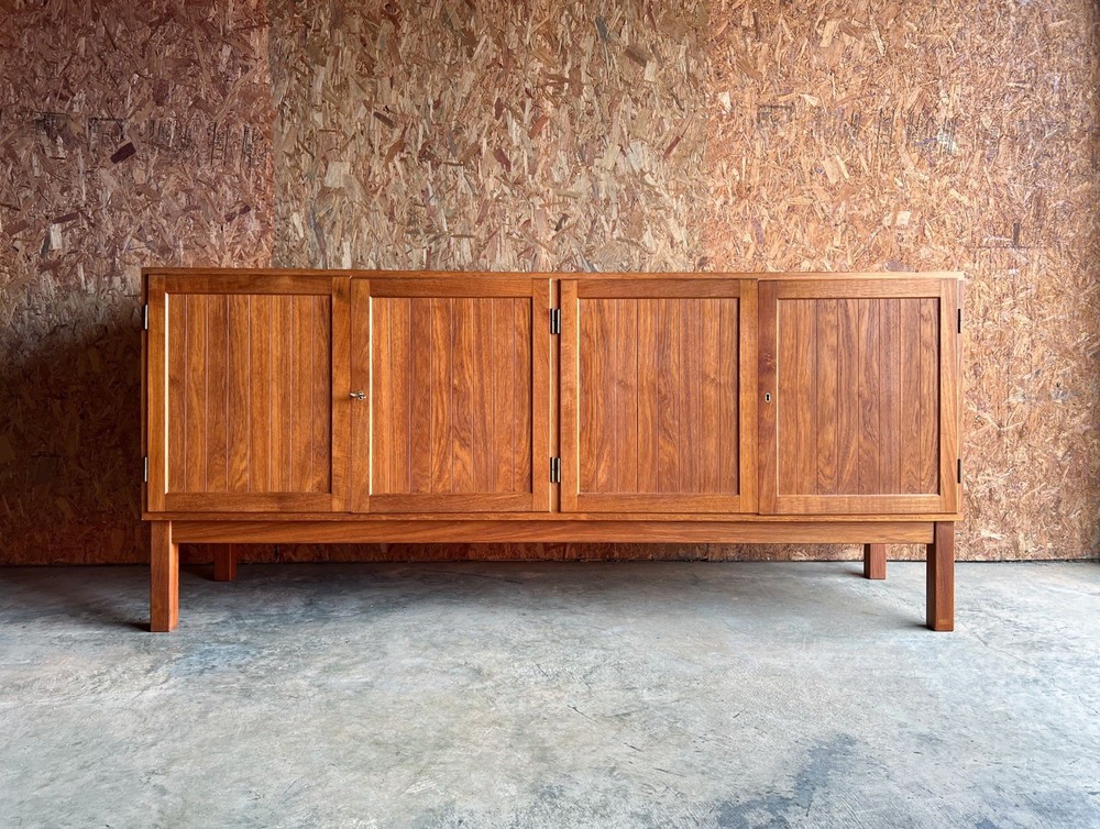 Danish Modern Solid Teak Sideboard or Credenza
