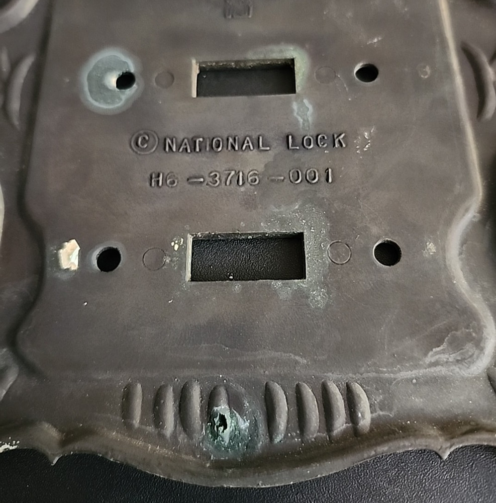 Vintage ~ National Lock ~ Light Switch Plate ~ 3 Switch