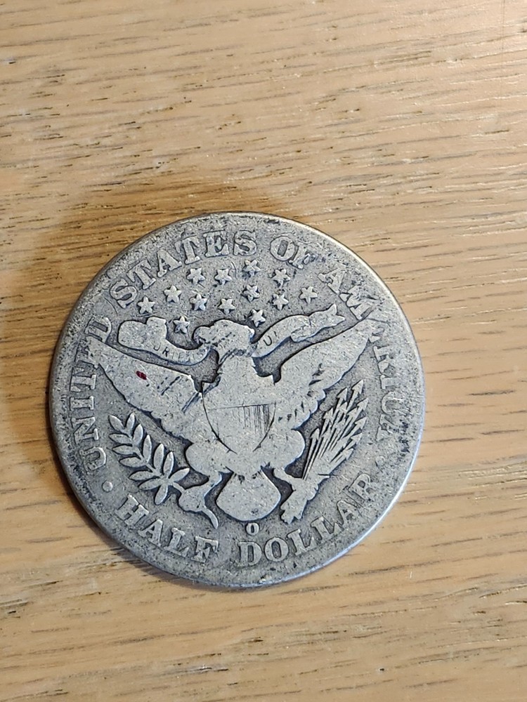 90% SILVER 1902 O BARBER HALF