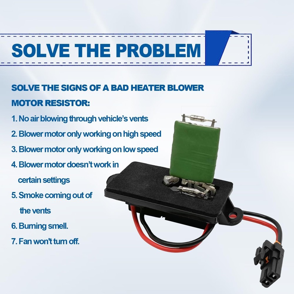 HVAC Blower Motor Resistor Kit, 89019089 Blower Motor Resistor Compatible wit...