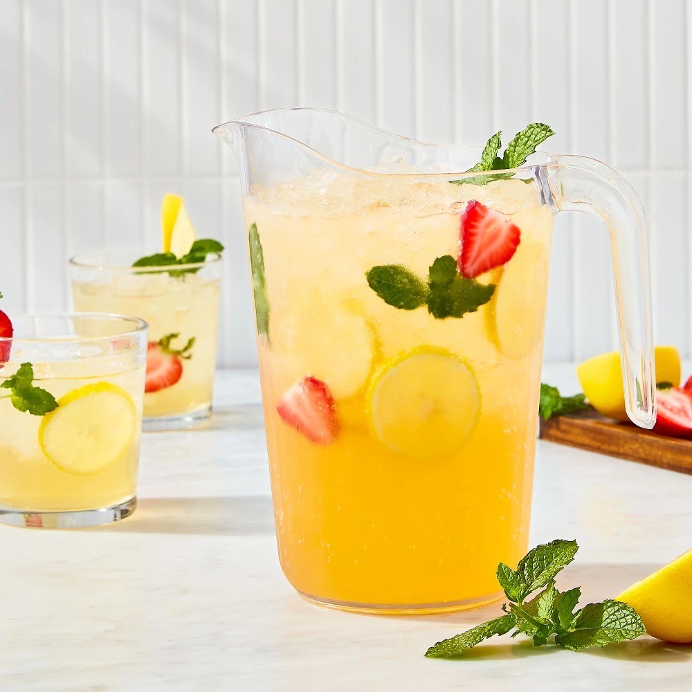 Clear Plastic Stackable Pitcher 60 Ounce Capacity Bulk Pack Kitchen Dining