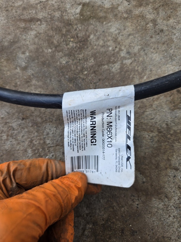 Uflex M86X10 Rack Replacement Steering Cable Assembly, 10' Used Great Shape