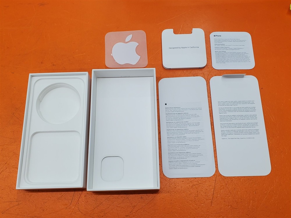 ⭐️⭐️⭐️⭐️⭐️**NO PHONE** iPhone 12 Black 64GB Empty Box w Manual Inserts & Sticker