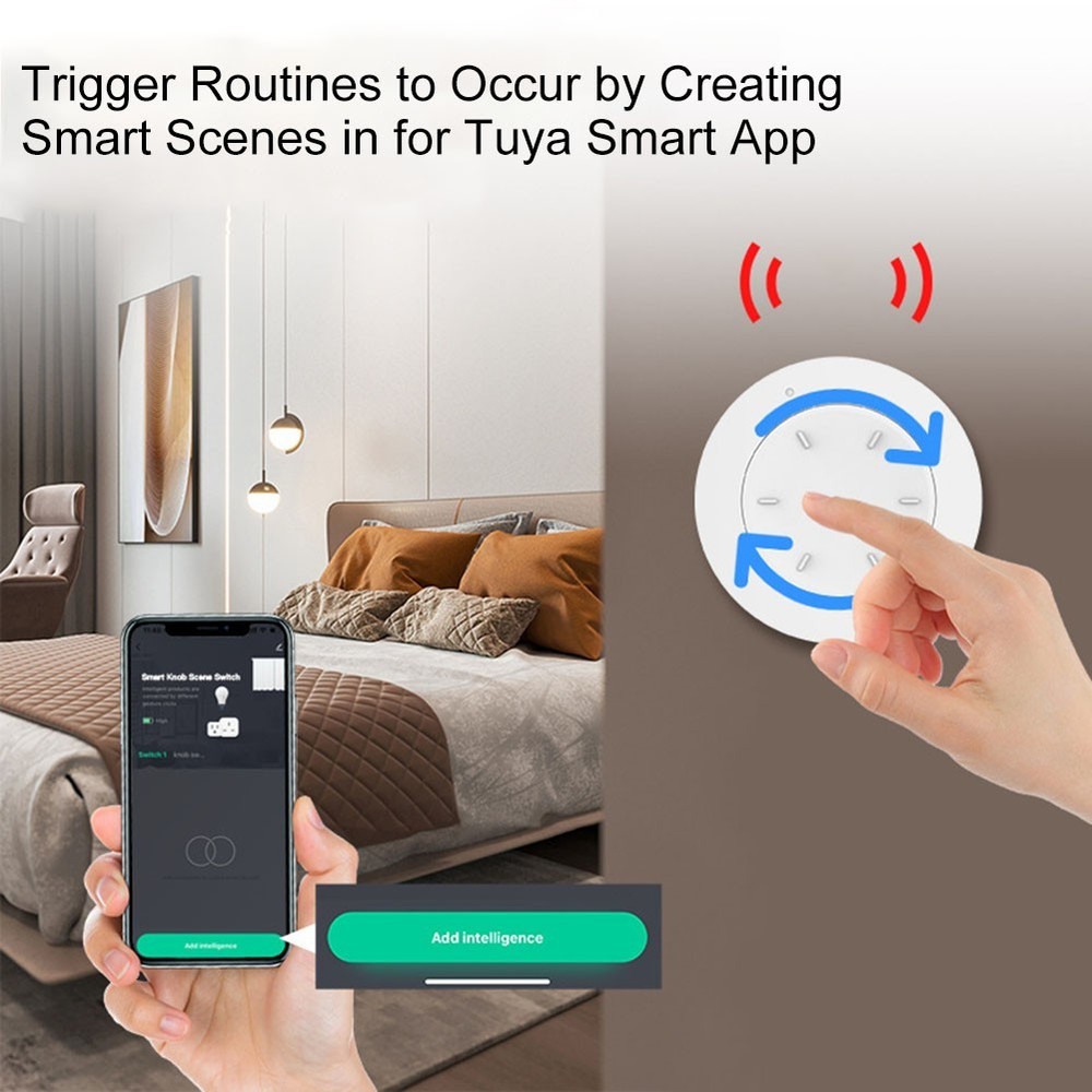 Sleek Design Wireless Dimming Switch Compatible with For Tuya and For Zigbee