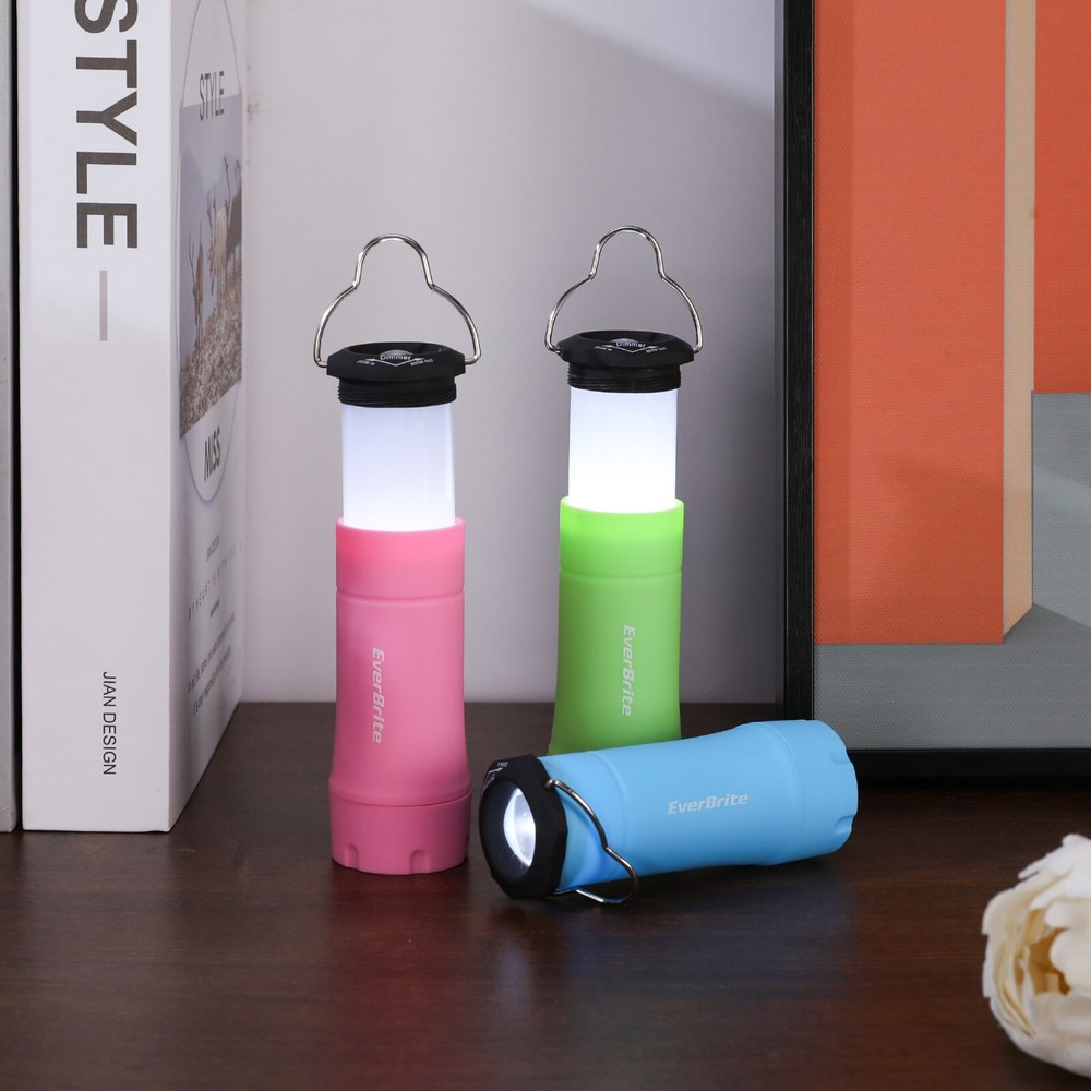 EverBrite 2-in-1 Portable LED Lantern Flashlight 3 Lighting Modes 2PC Mini Torch