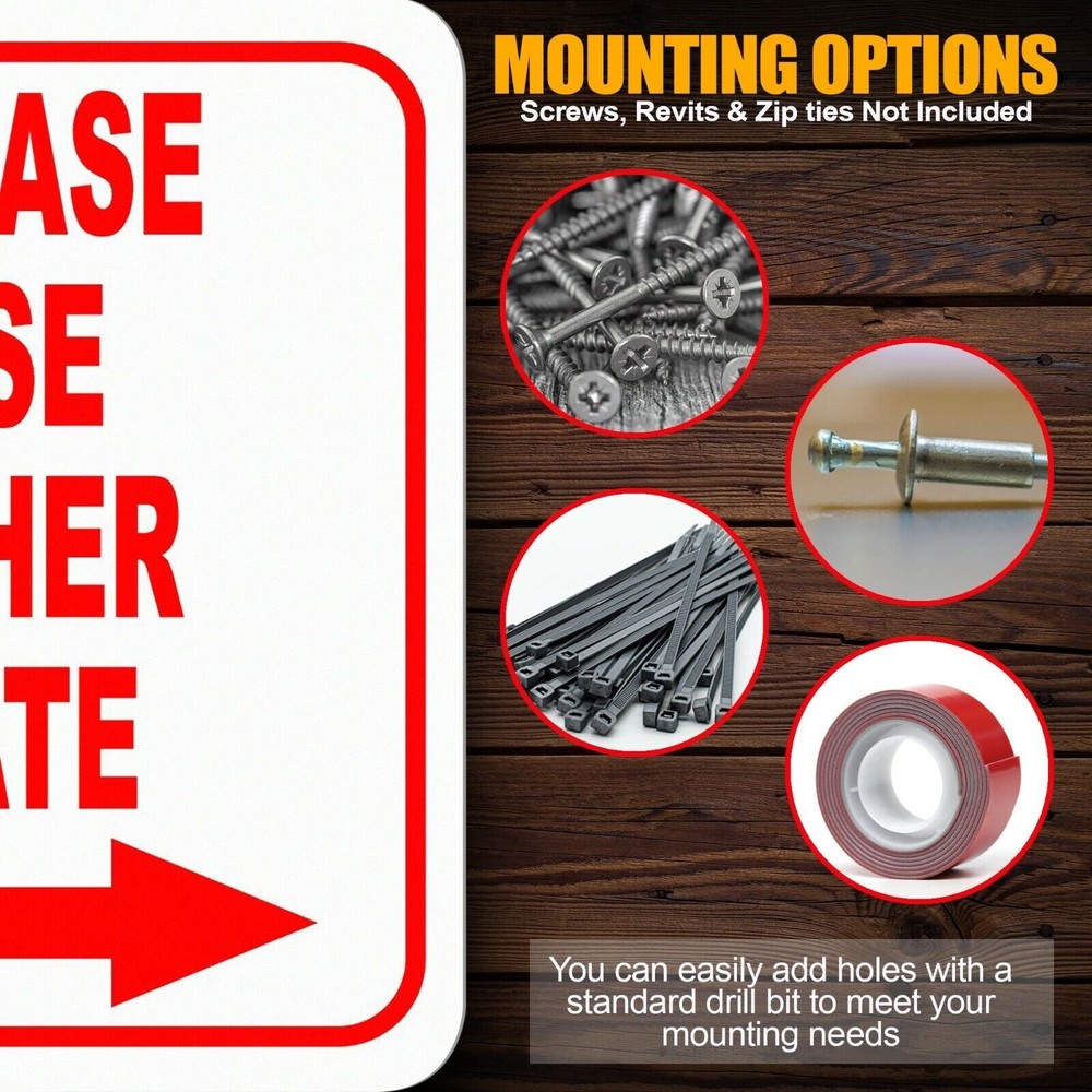 Please use other gate Right Arrow Aluminum Composite Sign