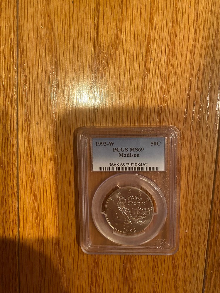 1993 W Madison 50c Half Dollar Commemorative PCGS MS69