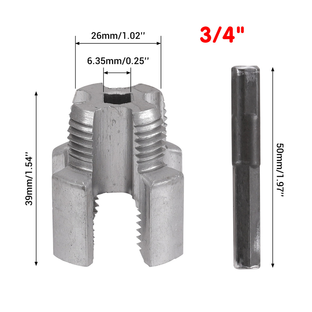 US Integrated Internal & External Pipe Threading Tool For 1/2'' 3/4'' Water Pipe