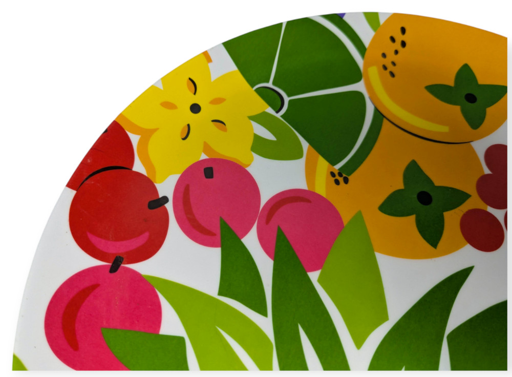 Colorful Summer Melamine 14" Round Serving Platter NWT