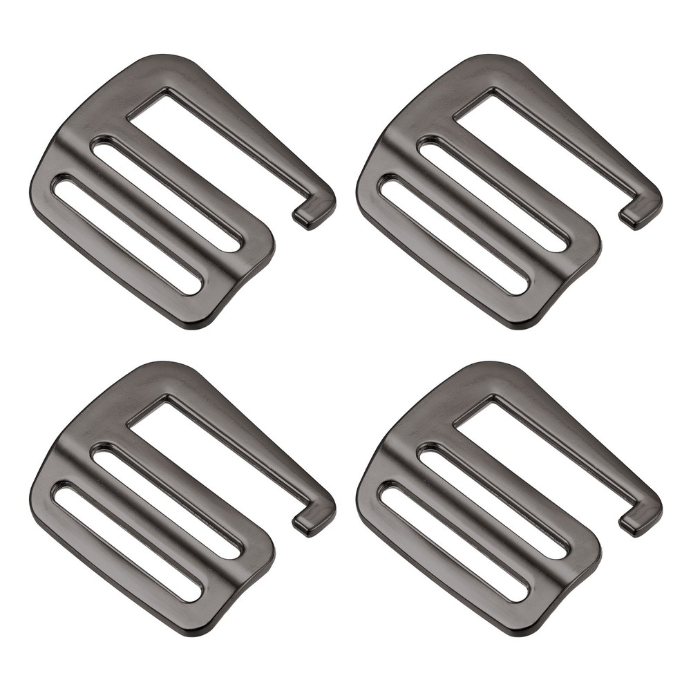 1.26" Webbing Release G Hook Buckle Adjusters for Backpack Strap, 4Pcs Dark Grey
