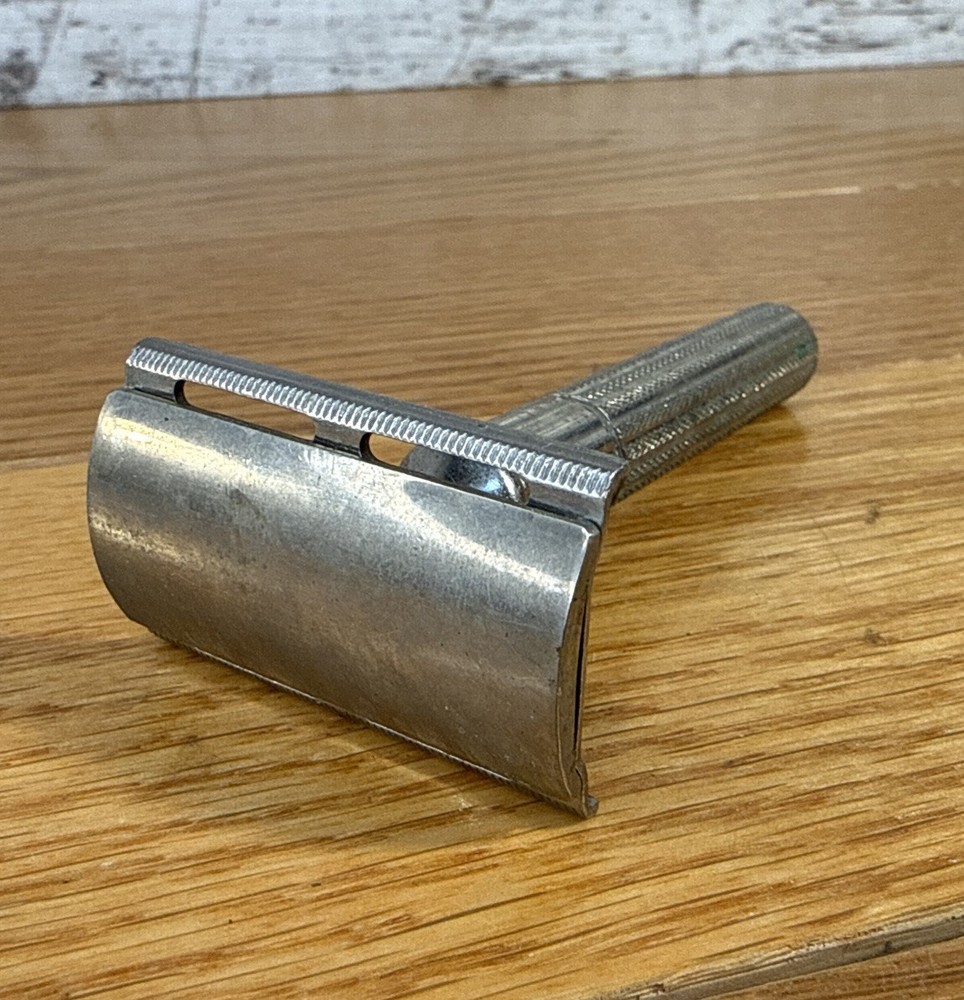 Vintage Gillette Double Edge Safety Razor With Fat Handle