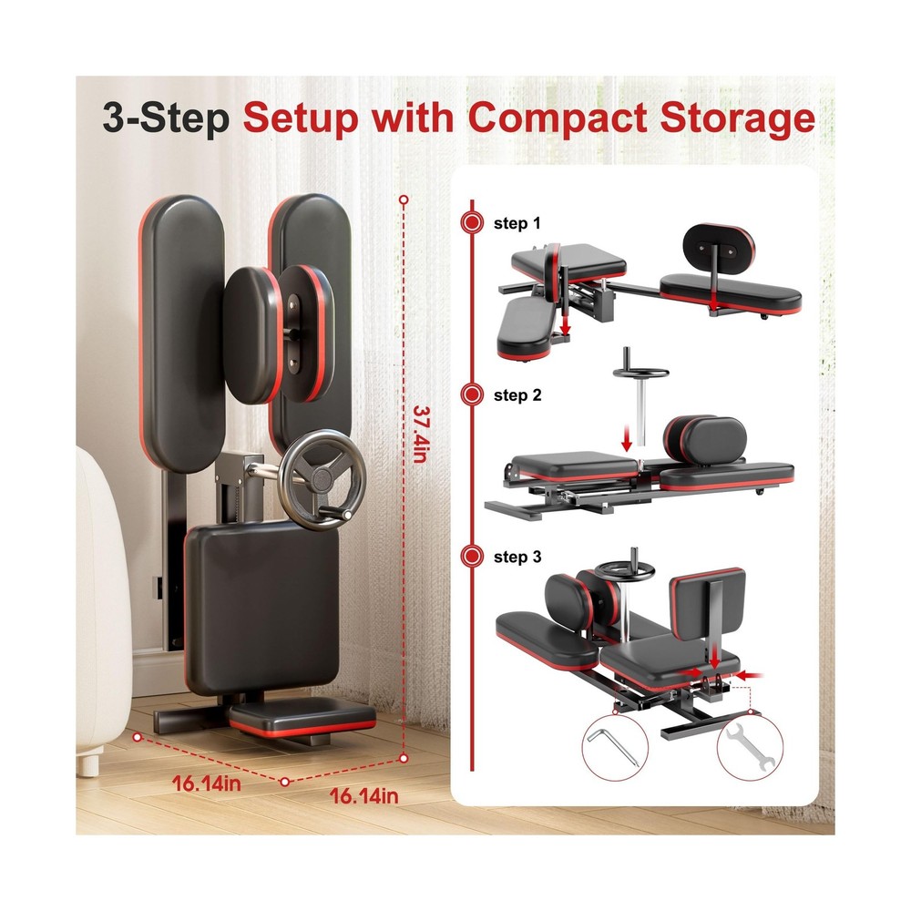 TDH Leg Stretcher, 220LBS Stretcher Machine,200° Adjustable Split Machine f