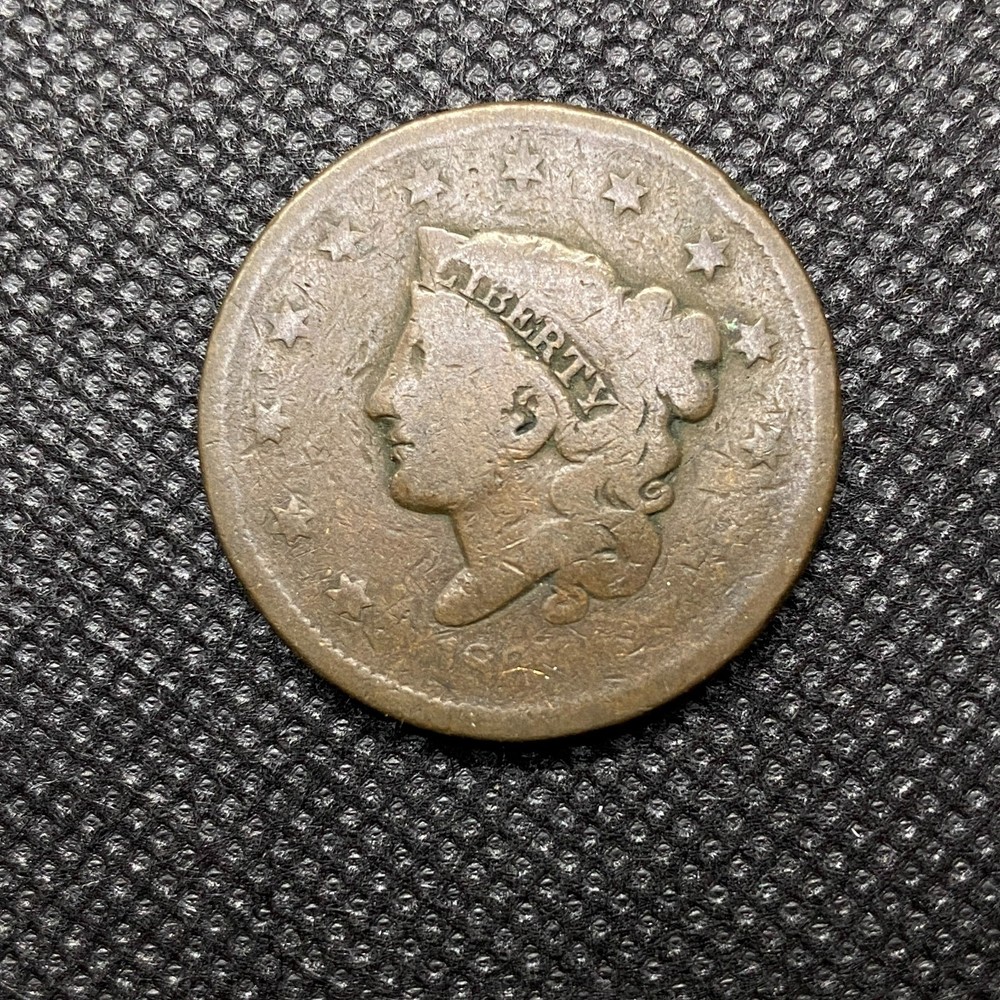 1838 Copper Coronet Head Large Cent
