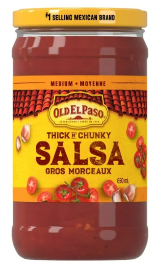 Old El Paso Thick n Chunky Medium Salsa, 650mL (2 Pack)