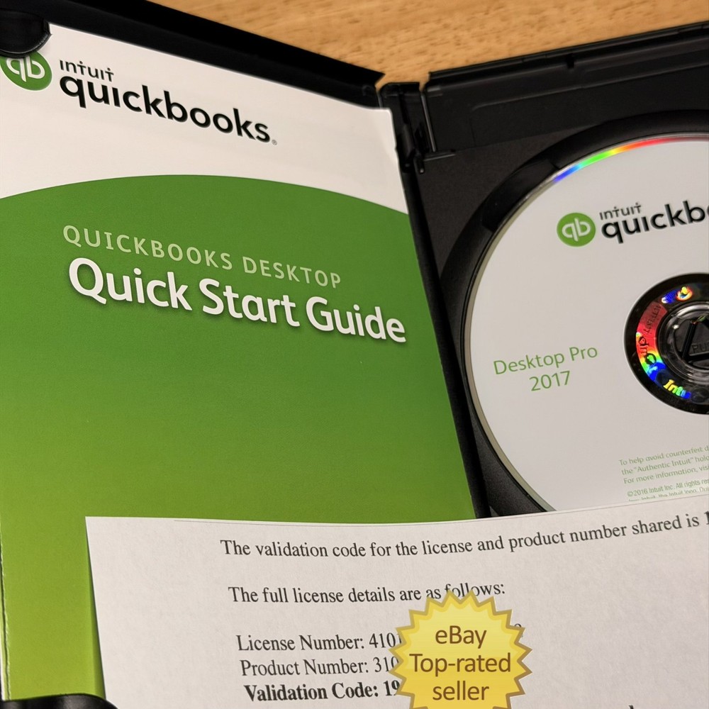 Quickbooks Desktop Pro 2017 Windows w/VALIDATI0N CODE -NO SUBSCRIPT10N- TESTED