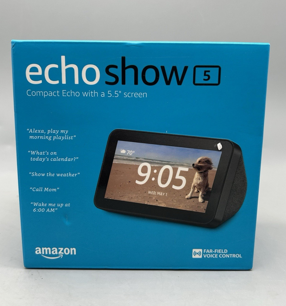 Amazon Echo Show 5 Smart Display (Gen 1) - Black - Sealed