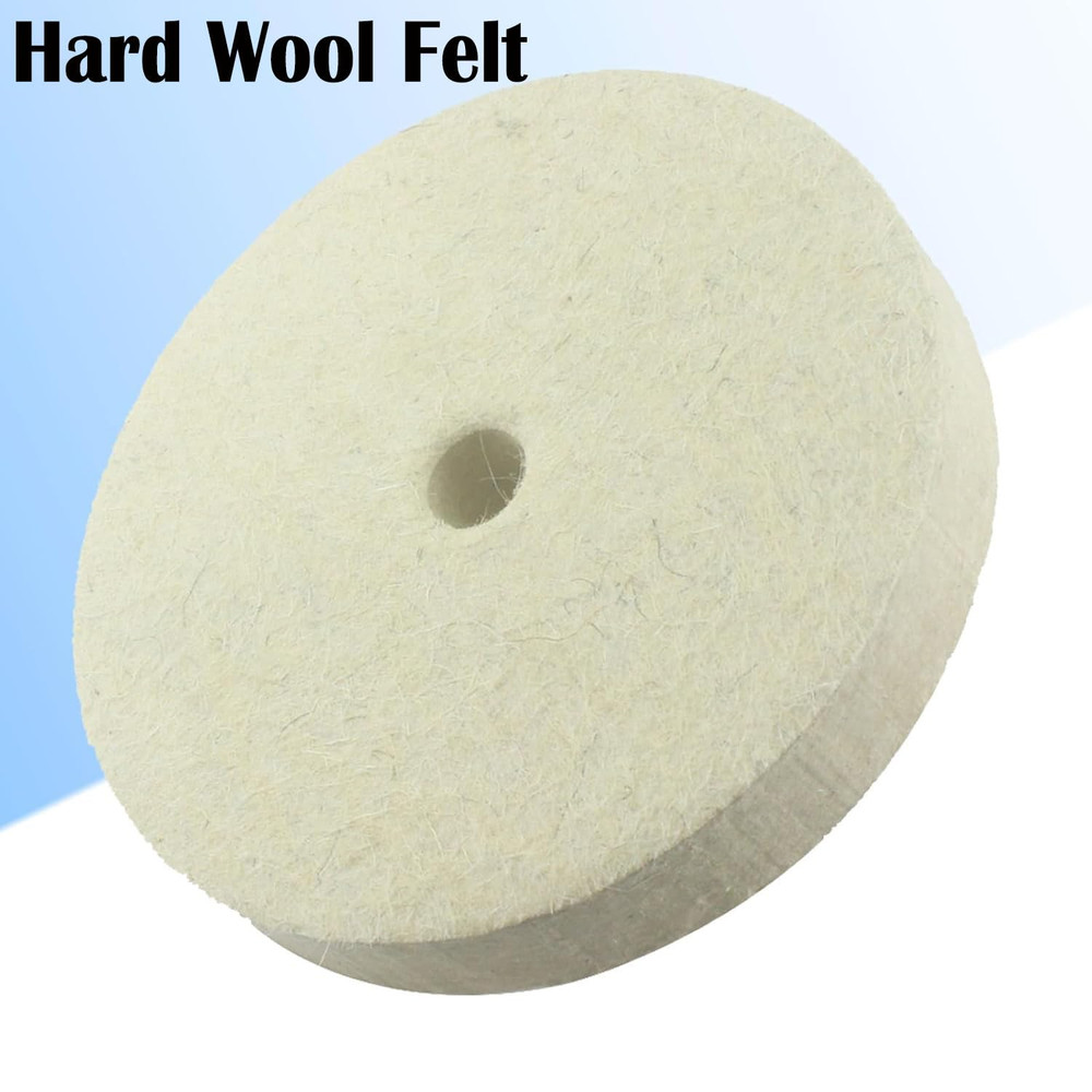 6 Wool Felt Buffing Wheel - 1/2 Arbor Hard Felt Buffing Polishing Wheels