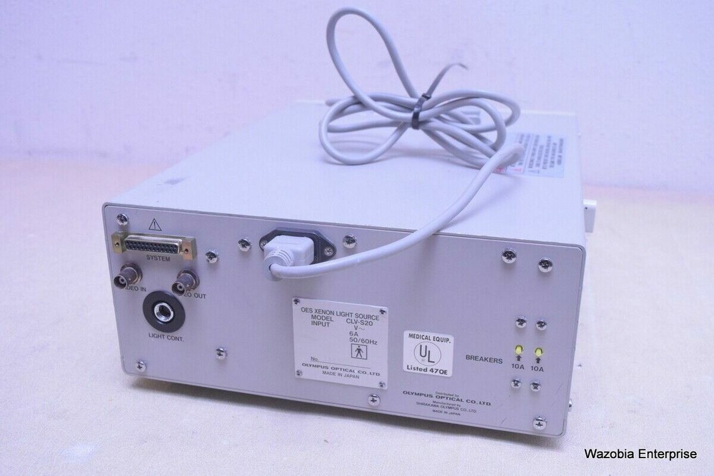 OLYMPUS MODEL CLV-S20 ENDOSCOPY LIGHT SOURCE