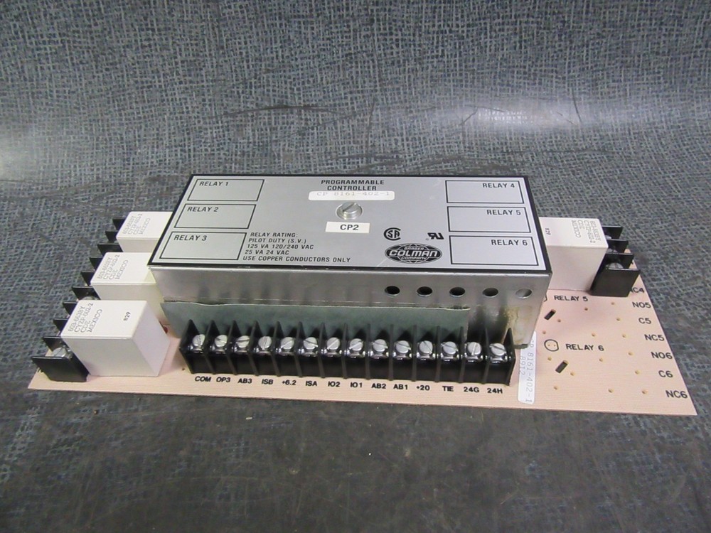 BARBER COLMAN PROGRAMMABLE CONTROLLER MODEL: CP8161-402-1 **WARRANTY**