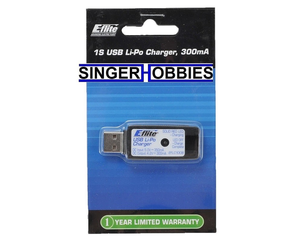 E-FLITE EFLC1008 E-flite USB 1S LiPo Battery Charger HH