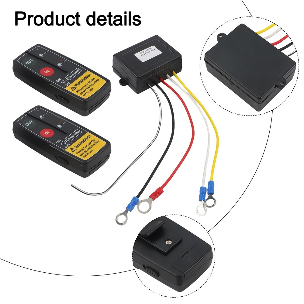 12V 24V Wireless Controller Remote for Winch and Hydraulic Pump Systems