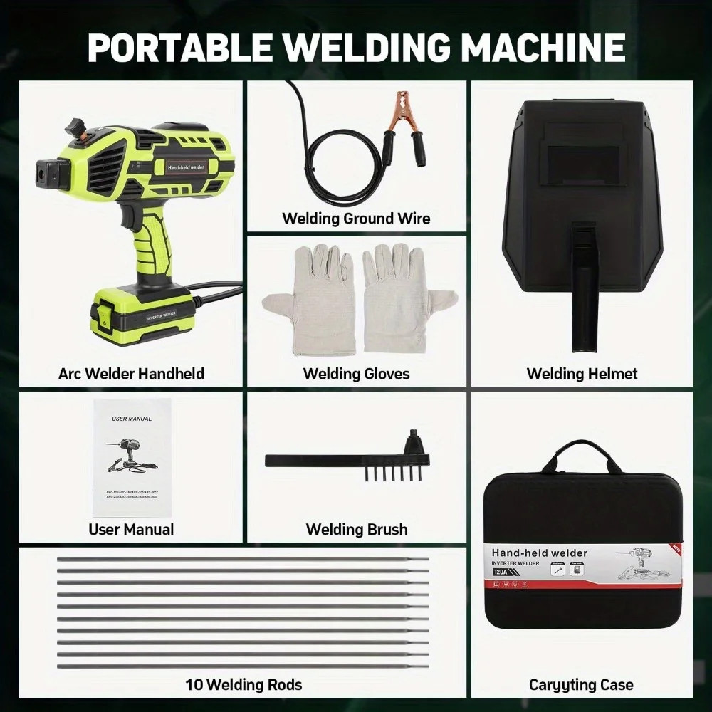 Handheld Welding Machine 110V Portable Welder Gun IGBT Inverter Variable Current