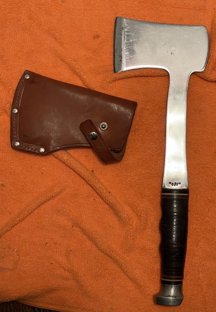 KA  BAR Hatchet Leather Handle and holster