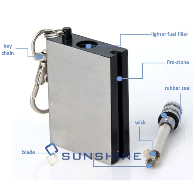 Lighter Flint Magnesium Emergency Fire Starter Camp Survival Refill Waterproof