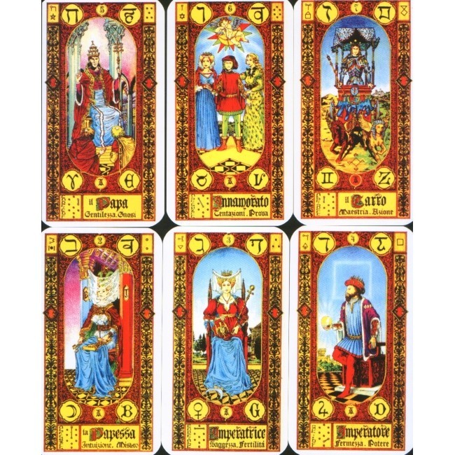 Карты Таро Ступени Золотого Таро + рус. инструкция 78 шт Tarot Desk Cards