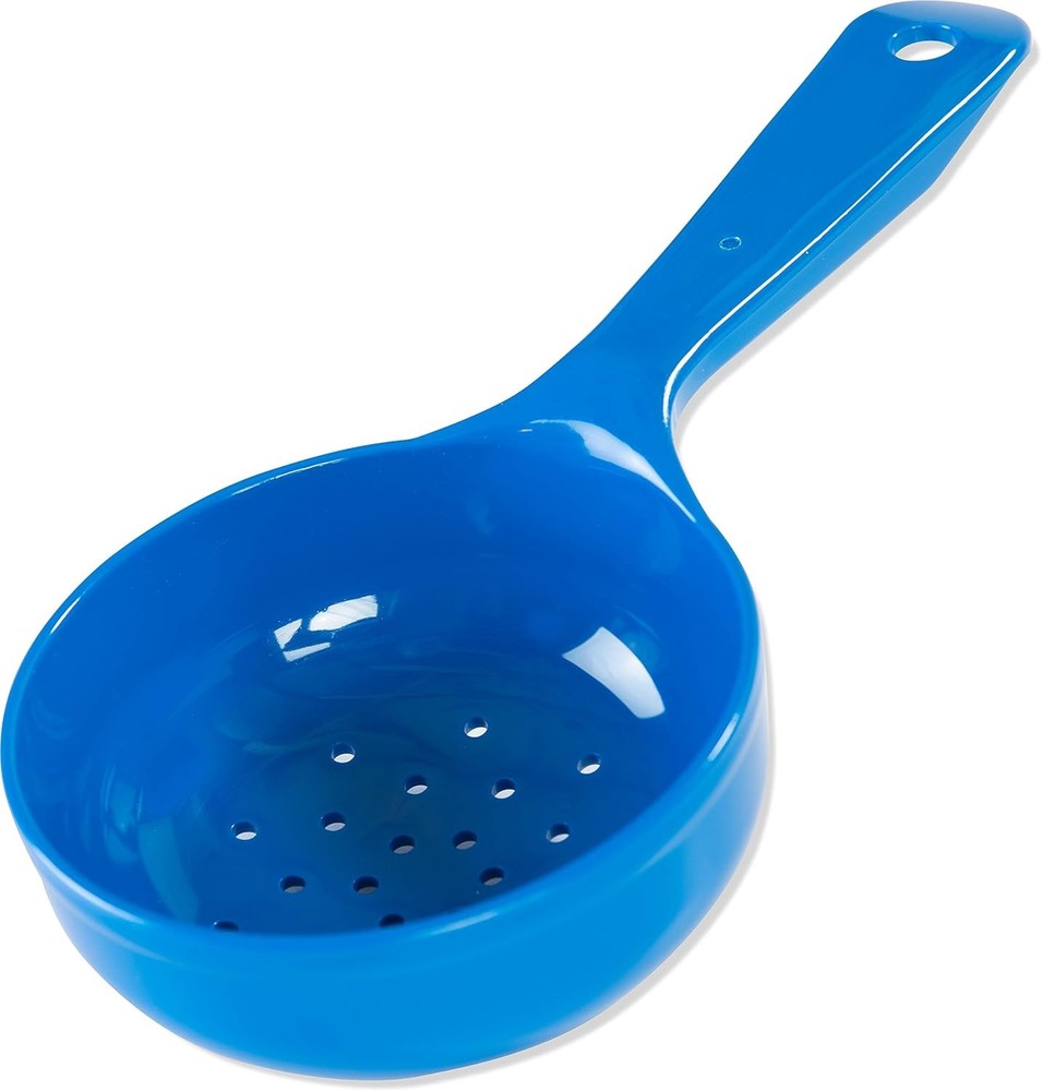 492304 Perforated Short Handle Portion Control Spoon 1 oz Yellow